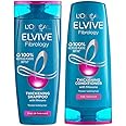 L'Oreal Elvive Fibrology Thickening Shampoo & Conditioner Set for Fine, Thin Hair, 400ml bottle of each