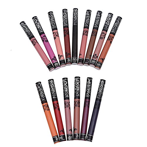 Lippenstift Lippencreme Lippe Gloss Matt Lippenstift Flüssigkeit Lippenstifte 15 Farben wasserdicht langlebig Matte Liquid Lipstick Schönheit Lippe Gloss,Sexy Wasserdichte Long Lasting Moisturizing Lippenstift Lip Gloss/ Fashionable Colors Long Lasting Lipsticks Set,Dauerhafte Lange,Wasserdicht,Lange andauernd,Feuchtigkeitsspendend,Nicht verblassen,15 Farben - 3