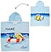 Produktbild Badeponcho - " Minions - Ich einfach unverbesserlich " - incl. Name - 4 bis 9 Jahre Poncho - 60 cm * 120 cm - mit Kapuze - Handtuch Strandtuch - 100 % Baumwolle - Minion Stuart Tom Steve Mark - Mädchen / Jungen - für Kinder Badehandtuch - Badetuch Frottee