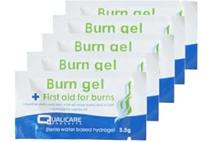 SHB First Aid Burn Gel Blots Sachets 3.5g - Soothes & Cools Burns/Scalds (Pack of 5)