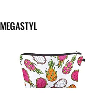 Federmäppchen Kosmetiktasche Federtasche Stiftemappe Make Up Täschchen Funny Print, Farbe:Drachenfrucht