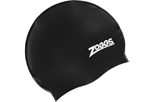 Zoggs Adult Swimming Caps, Comfortable Adult Swimming hat, Non-Slip lining Adult Swimming Hat, Shaped Swimming Cap, Chlorine Beating Zoggs Swim Cap (One Size)