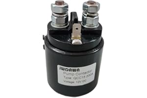 JWDAWN Contattore Motore Pompa Idraulica QCC15 200A 12V Vincitore Bobina 12 Volt 200 Amp Interruttore Relè Solenoide per Carrello Elettrico Stacker e Movimentazione Materiali