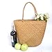 Produktbild RTYTUYJ Lässige Stroh Tasche Natürliche Wicker Tote Bags Frauen Große Kapazität Strand Geflochtene Handtasche Für Garten Handgemachte Große Gewebte Rattantaschen