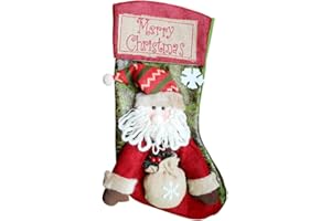 RXXR Świąteczna skarpeta 45 cm, duże skarpety 3D z motywem Świętego Mikołaja, postać świąteczna dla rodziny, dekoracja bożonarodzeniowa, sezon świąteczny, dekoracja imprezowa