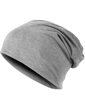 Easy4fashion XXL Jersey Baumwolle Long Slouch Beanie für Damen oder Herren leicht und angenehm Unisex Mütze UNIFARBEN...