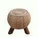 Produktbild HOMEE Rattan runden kurzen Hocker Wohnzimmer Sitzhocker trinken Tee Hocker Hocker mit Beinen Pastoral für Schuhlöffel