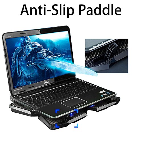 COWEEN USB Kühler für Notebook mit 4 eingebauten Lüfter für 17 Zoll Notebook - 4
