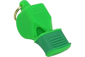 Fox 40 CMG - Silbato con boquilla acolchada antideslizante, Verde Neón