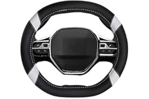 Mayco Bell Coprivolante per auto in pelle in microfibra adatto per 3008 4008 5008 2016-2019 508 208 2019 e-208 (bianca)