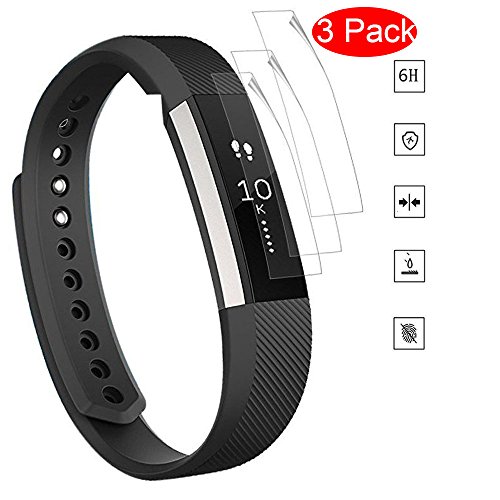 MaxKu Fitbit Alta HR Schutzfolie Displayschutzfolie, [3 Stück] HD Transparent Displayschutz Weich Folie Screen Protector Für Fitbit Alta HR