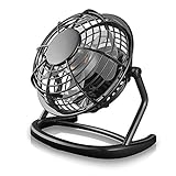 W-top Ventilador USB Silencioso | ventilador de mesa / ventilador para PC / portátil (Negro)