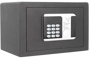 Rottner Elektronik Möbeltresor RFID 1 Elektronikschloss Öffnung mittels RFID-fähigen Karten, elektronische und mechanische Notöffnung, gleichsperrender Schlüssel, anthrazit, Sperrzeitprogrammierung