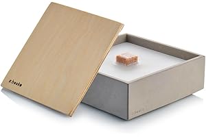 ‎BETONFEUER Betonfeuer® Meru - Das Original | Das Feuer, das für Immer brennt | Kerzenfresser mit Dauerdocht | Wachsfresser aus Beton | Handarbeit 'Made in Germany' | (17 x 17 x 6,5cm)