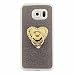 Produktbild Samsung Galaxy S6 Hülle, MUTOUREN Samsung Galaxy S6 Etui Hülle Tasche Schutzhülle TPU Silikon Case Cover Bling Glitzer Schwarz Bumper mit Ring und Anti-Scratch Löschen Back Bumper für Samsung Galaxy S6