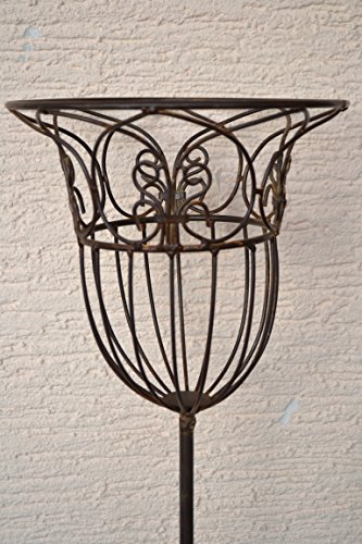 Gartenstecker Korb- hübscher Gartenstecker mit Korb vielseitig nutzbar für Pflanzen, Kerzen , Brenngel, Höhe 115-120 cm, stabile Ausführung - 2