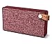 Price comparison product image Fresh 'n Rebel Rockbox Slice Fabriq Edition Ruby | Bluetooth/Wireless Fabric Stereo Speaker with 10 Hour Rechargeable Battery, Red,1RB2500RU