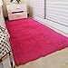 Produktbild DADAO Shaggy Teppich Teppich rechteck Wolldecken für Schlafzimmer Anti-rutsch teppiche sind geeignet für alle hartböden zu gewährleisten Ihr Teppich ist sicher 3.5cm plüsch-Rosa 100x200cm(39x79inch)
