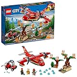 lego city feuerwehr flugzeug Dieses Waldbrand-Set umfasst ein Löschflugzeug der Feuerwehr mit abnehmbarem Cockpit für Minifiguren, das sich öffnen lässt