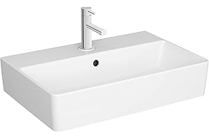 VitrA Nuo 7435B003-0001 Dikdörtgen Dar Lavabo, 60x40 cm, Beyaz