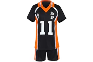 MINIDORA Conjunto de Camiseta y Pantalones Cortos Hinata Shoyo Hombre Manga Corta Camiseta Karasuno High School Voleibol Club