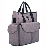 lekebaby Baby Wickeltasche, Messenger Tasche mit Wickelauflage für Mom und Dad - 6