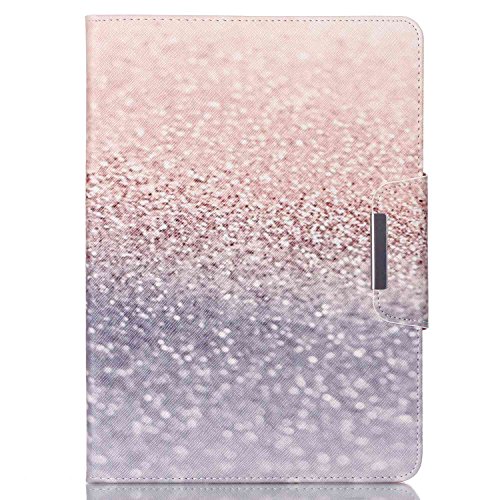 iPad Air Hülle Case,iPad Air/ iPad 5 Ledertasche,Ukayfe Muster Schutzhülle Leder Tasche für iPad Air,Malerei Kristall Glitzer Diamant Muster Design Slim Fit Folio PU leder Flip Cover im Bookstyle Kunstleder Schutzhülle Cover Tasche mit Ständer für iPad Air 5 mit 1 x Schwarze Eingabestift - 2