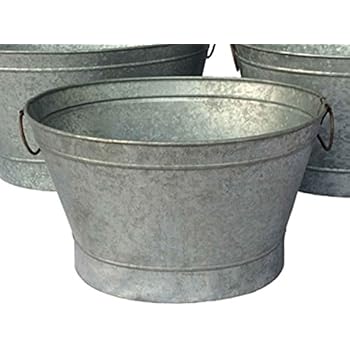 Zinkeimer Blecheimer Eimer verzinkt Pflanzkübel 10L Ascheeimer Deko