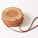 Produktbild AHWZ Rattan Tasche Handtasche Lady Bag Rattan Tasche Lady Rattan Geldbörse Handgefertigte Kupplung Tasche Rund
