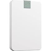 Seagate Ultra Touch HDD, 2 To, Disque dur externe, blanc, matériaux recyclés, USB-C compatible PC, Mac et Chromebooks, Dropbo