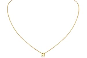 ChicSilver Initial A-Z Letter Choker Necklace for Women 925 Sterling Silver/Gold Plated Monogram Name Jewellery 16+2 Inch Extend Chain(with Gift Box)
