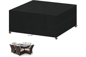 VANSHEIM Pokrowiec na meble ogrodowe, wodoszczelny, pokrowiec na meble ogrodowe, ochrona przed promieniowaniem UV 420D, tkanina Oxford 190 x 140 x 75 cm