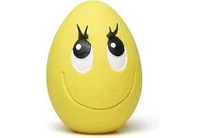 Lanco - Juguetes para Perros, Huevo Ríe Extra Large (XL), Color Amarillo, Mordedor Perro, Juguete para Mascotas, Caucho 100% Natural Látex