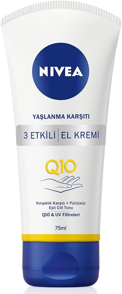 NIVEA Q10 Yaşlanma Karşıtı 3 Etkili El Kremi, 75 ml, Yoğun Nemlendirici