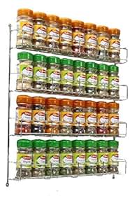 Neotechs® 32 Teile Chrom 4 Ebenen Gewürzbord Regal für Wand oder