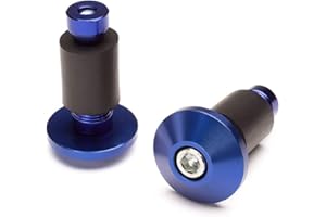ALCHEMY PARTS Moto Terminali Pesi CNC Alluminio Billet per 22mm 7/8" Manubrio - Blu