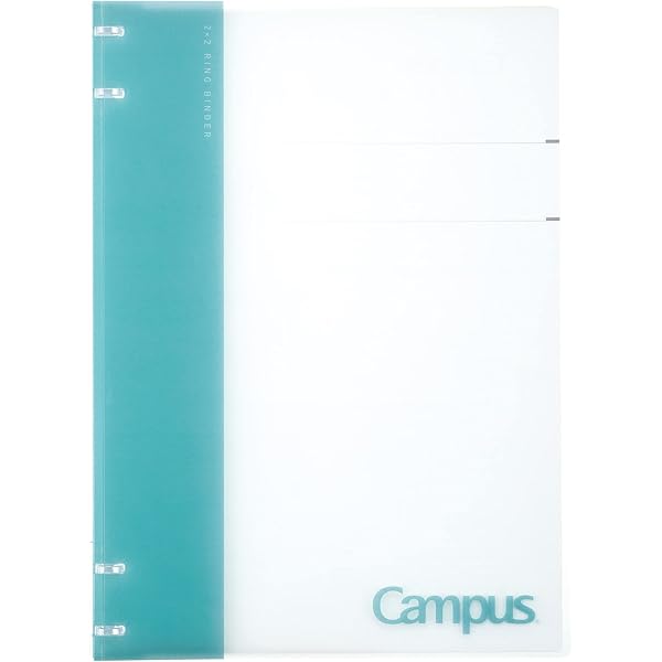 Kokuyo Campus Adapt Slim Binder - A4, 30 Rings, White, Round Ring Binder For Office & School