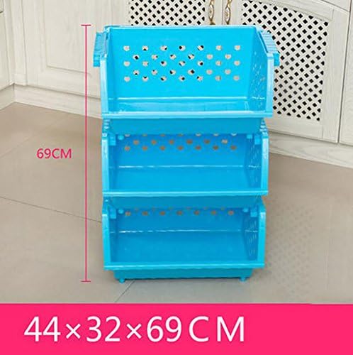 XWG Storage Shelves Thickening Of Fruit And Vegetable Rack Kitchen Put The Food Rack Fruit And Vegetable Storage Basket Superposition Finishing Rack Dish Shelf 3 Layers ( Color : 1# )