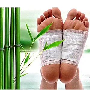 APPARIYO STORE Cleansing Detox Foot Pads, Ginger & salt Foot Patch -10pcs (Free Size, White).