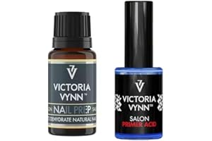 GENERISCH Vicoria Vynn Salon Kit de soin des ongles de qualité supérieure - Primer acide 15 ml et dégraissant/déshydrateur 15 ml pour ongles en gel UV/LED