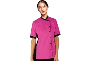 Uniformates Nuova giacca da cuoco a maniche corte da donna e divisa da cuoco Con rete laterale per maestri chef e pizzaioli