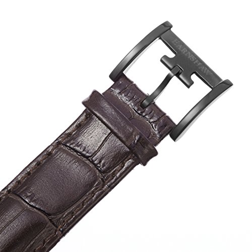 Thomas Earnshaw Longcase 43 Men's Quartz Watch with Brown Dial Analogue Display with Black Leather Strap ES-0016-08