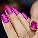 Bling Art False Nails French Manicure Magneta Gel Glitter Medium Tips UK