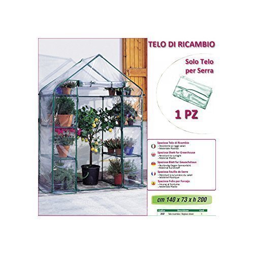 Verdemax 2517 - Telo Ricambio per Serra (140 X 73 X H 200 Cm)