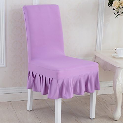 Pure color skirt hotel seat cover One-piece spandex chair covers Computer desk stool cover Dining room chair covers-H