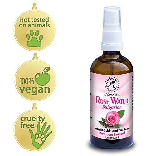 Rosenwasser 100 % reines und naturreines 100ml, natural Rosewater Bulgarisches, Rose Damaszener Hydrolat, best toner Spray für Haut, Haare, Gesicht, Gesichtswasser zu alle hauttypen, gut fur Körperpflege, Beauty, Wellness, Kosmetik, wirkung feuchtigkeitspflege für Tagespflege, ohne Alkohol oder sonstige künstliche Stoffe (100ml) - 4