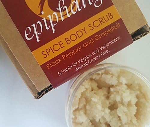 Spice Body Scrub - Natural, Organic, Vegan, handmade with Apple Cider Vinegar and coconut oil with spiced 100% pure black pepper and grapefruit essential oils