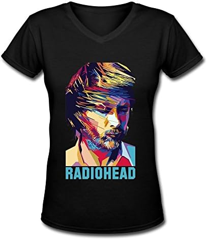 Women's Radiohead V-Neck T-shirts Medium