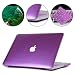 Produktbild i-Buy Harte Schutzhülle Hülle für Apple Macbook Pro 15.4 Zoll mit Retina Display + Schutzfolie + Silikon Tastaturschutz + Anti-Staub-Stecker - Metallischen Lila