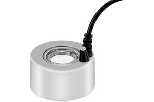 FITNATE Mist Ultrasonic Nebuliser, Ultrasonic Mist Maker, Fogger Metal Atomiser, 24 V Mist Maker, Mist Fogger for Pond, Aquarium, Garden, Halloween Pumpkin and Witch Pot, EU Plug